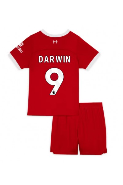 Fotbalové Dres Liverpool Darwin Nunez #9 Dětské Domácí Oblečení 2023-24 Krátký Rukáv (+ trenýrky)